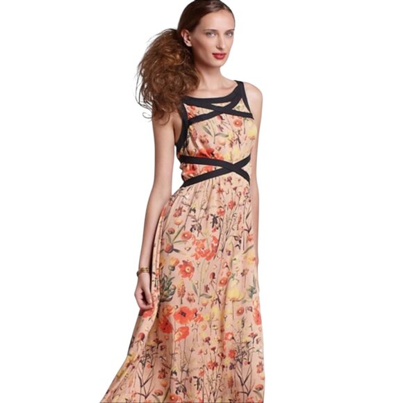 Treasure By Samantha Pleet Floral Renaissance Dress Anthropologie - Picture 1 of 11